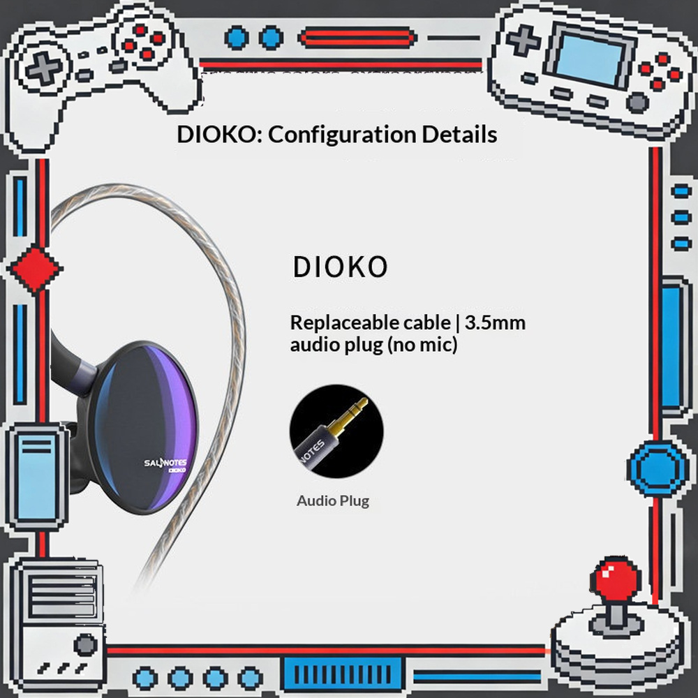 Planar Magnetic Iem Earphones - 7Hz x Crinacle Dioko Auriculares Intrauditivos