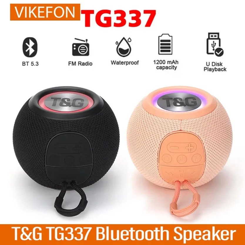Altavoz Bluetooth TG337 TWS co - Portable Bluetooth Speaker Waterproof Ipx7 reseña y precio